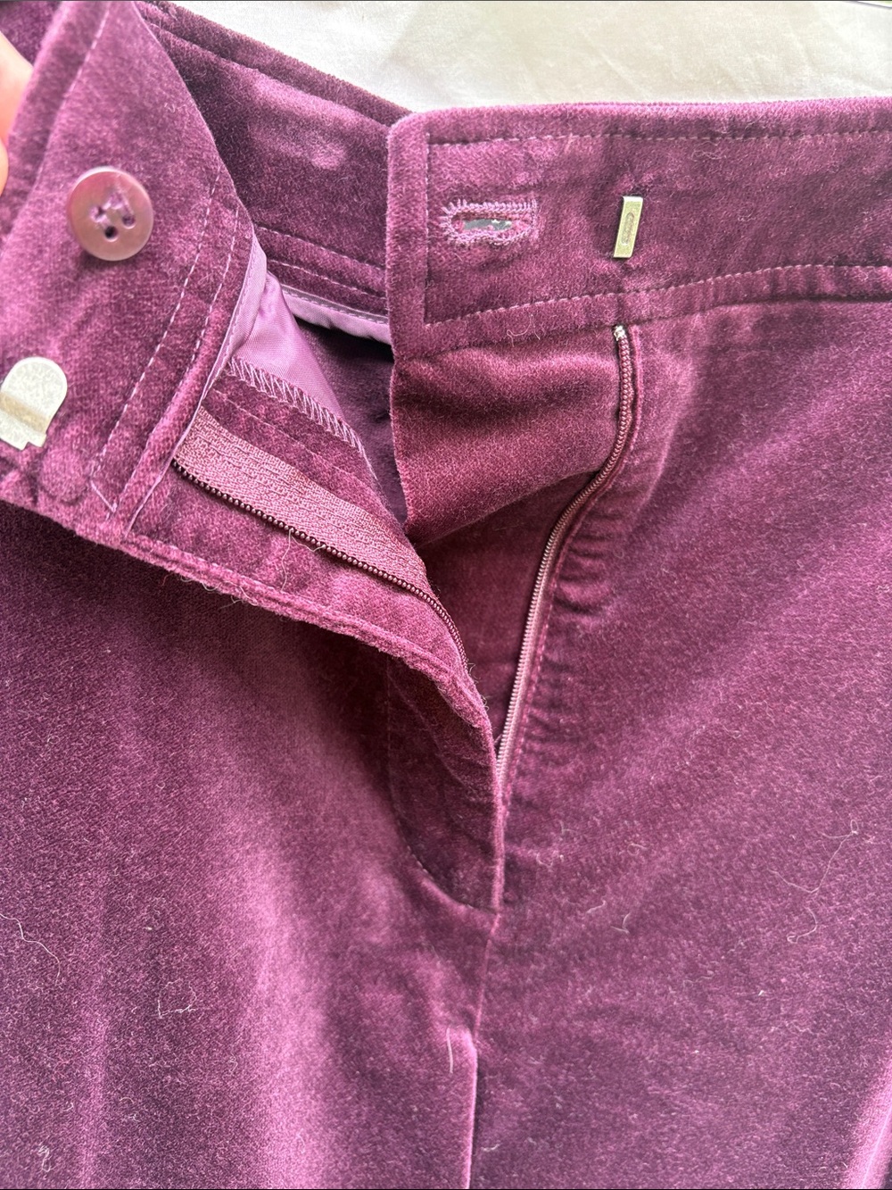 Talbots Plum Velvet Pencil Skirt - Picture 6 of 12